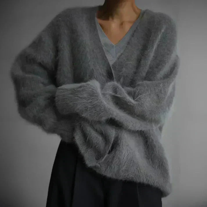Brushed Cashmere Cardigan