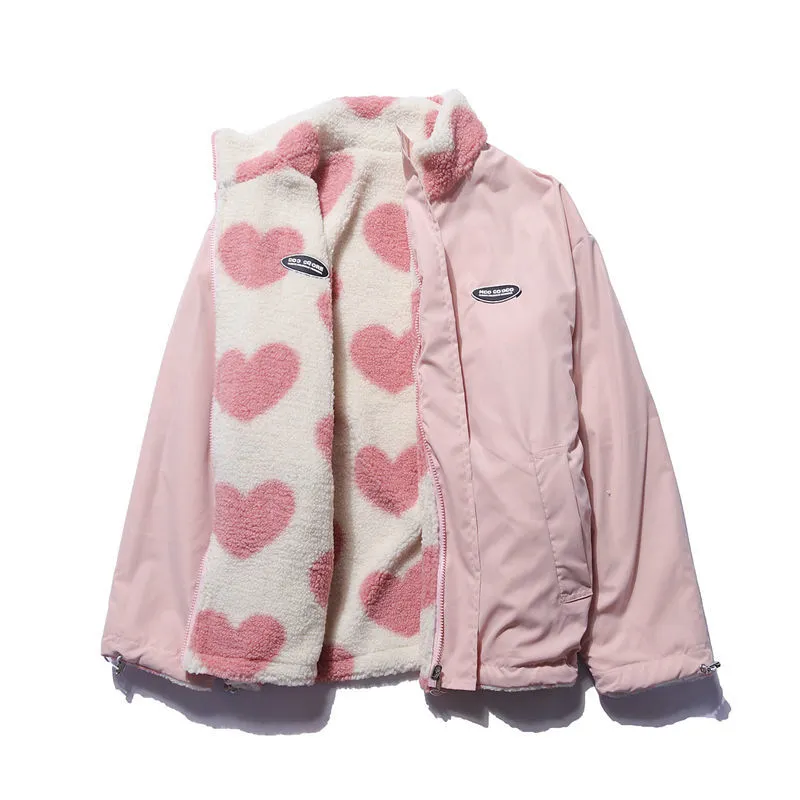 Amouré | Reversible Heart Fleece Jacket