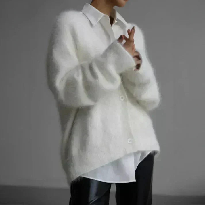 Brushed Cashmere Cardigan