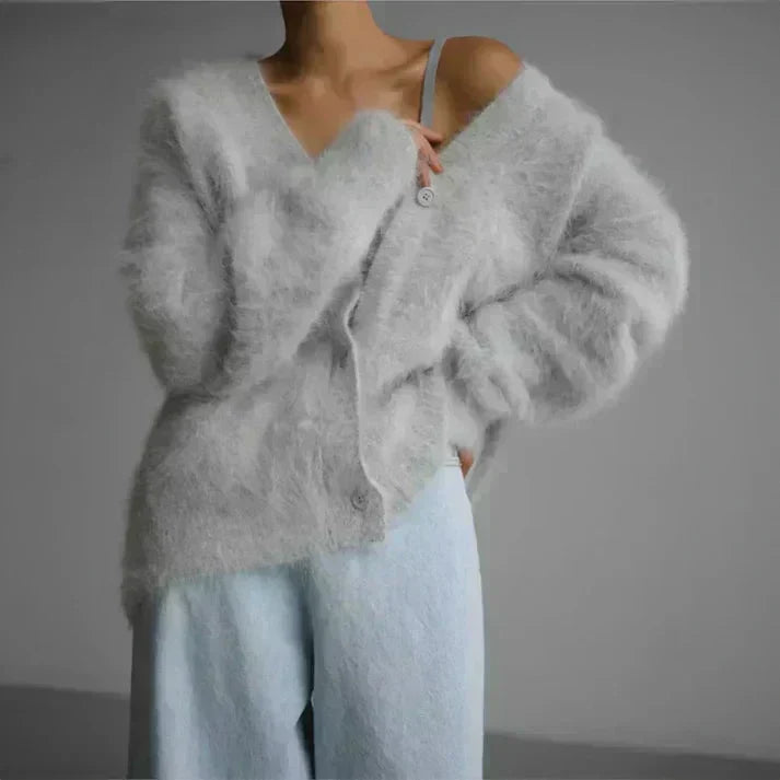 Brushed Cashmere Cardigan