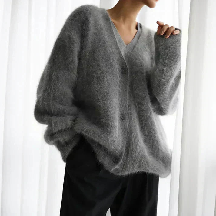 Brushed Cashmere Cardigan