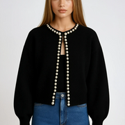 Vanessa | Cardigan raffinato con dettagli in perle