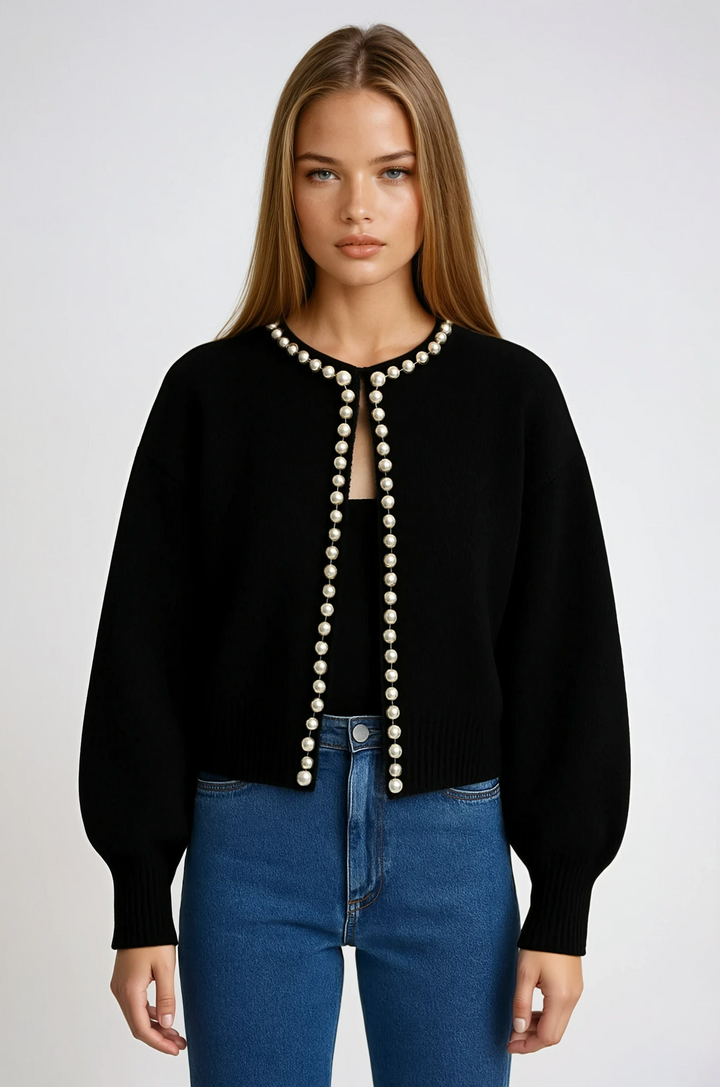 Vanessa | Cardigan raffinato con dettagli in perle