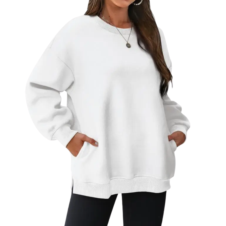 Elina | Ylisuurennettu Fleece Crewneck Pullover