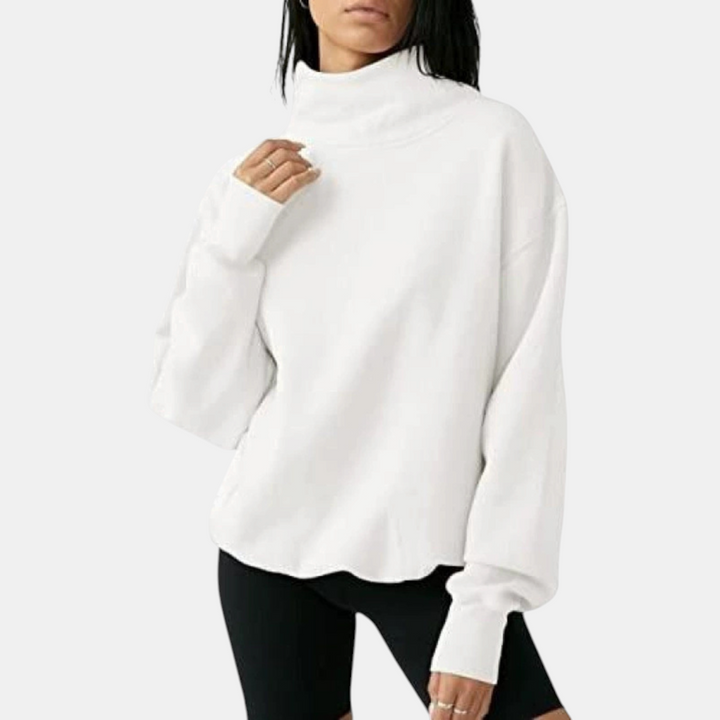 Elena | Ylisuurikokoinen turtleneck huppari