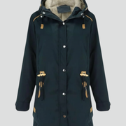 Women Parka Jacket with Hood and Zipper