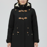 Women Parka Jacket with Hood and Zipper