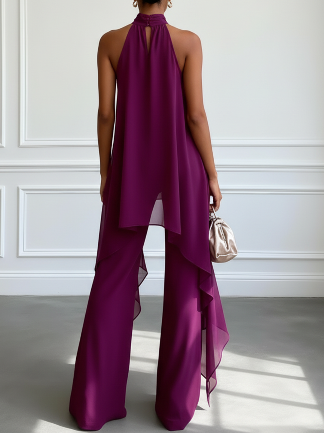Lila Eleganz Zweiteiliges Set