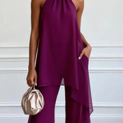 Lila Eleganz Zweiteiliges Set