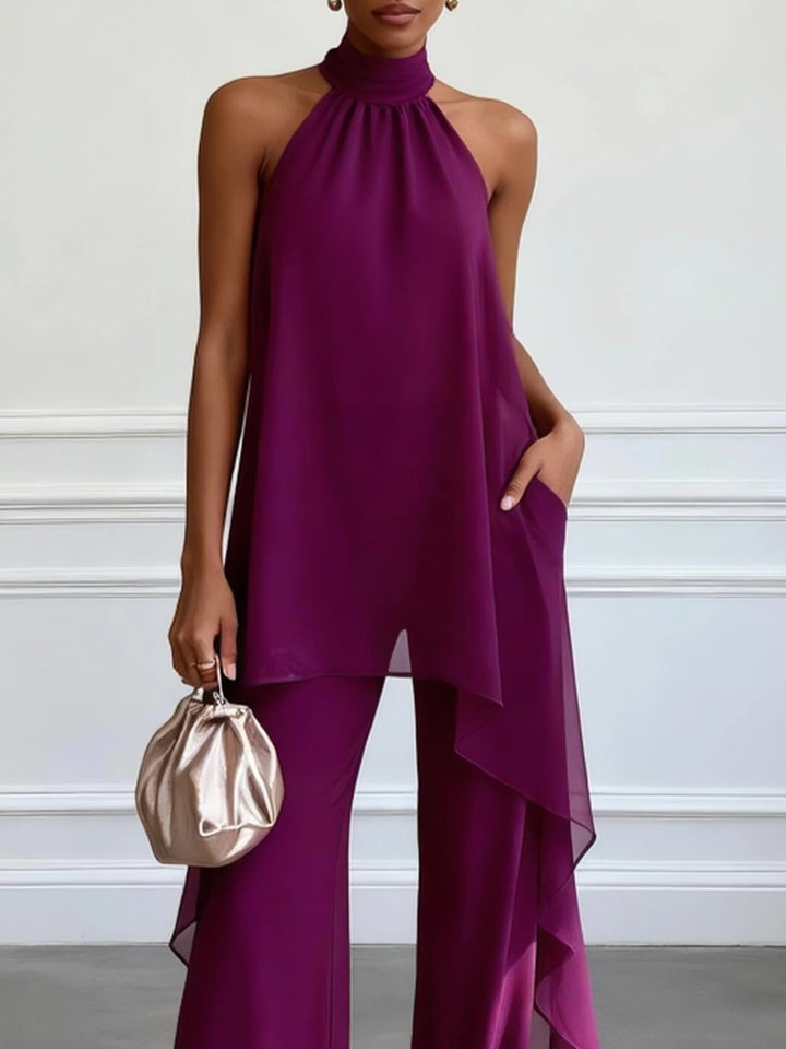 Lila Eleganz Zweiteiliges Set