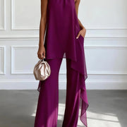 Lila Eleganz Zweiteiliges Set
