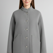 Women’s Bomber Jacket with Snap Closure and Ribbed Finishes