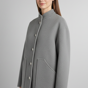 Women’s Bomber Jacket with Snap Closure and Ribbed Finishes