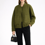 Women’s Bomber Jacket with Structured Outer Surface