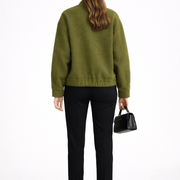 Women’s Bomber Jacket with Structured Outer Surface