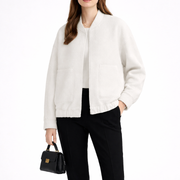 Women’s Bomber Jacket with Structured Outer Surface