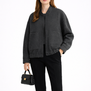 Women’s Bomber Jacket with Structured Outer Surface