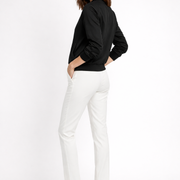 Women’s Bomber Jacket with Zip Closure and Ribbed Edges