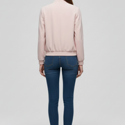 Women’s Bomber Jacket with Zipped Front and Straight Hem