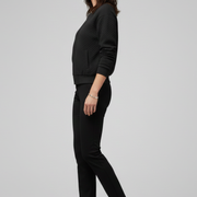 Women’s Bomber Jacket with Zipped Front and Textured Surface