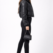 Women’s Bomber Jacket with Zipper Closure and Elasticated Sleeves