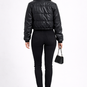 Women’s Bomber Jacket with Zipper Closure and Elasticated Sleeves