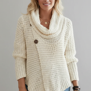 Women’s Cardigan with Shawl Collar and Button