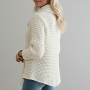 Women’s Cardigan with Shawl Collar and Button