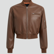 Women’s Cropped Jacket with Zip Closure