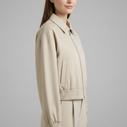 Women’s Cropped Jacket with Zip Closure