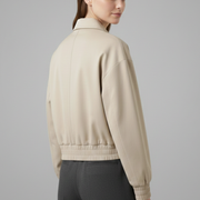 Women’s Cropped Jacket with Zip Closure