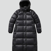 Women’s Down Coat with Hood and Quilted Surface