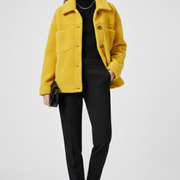 Women’s Fleece Jacket with Buttons and Generous Pockets