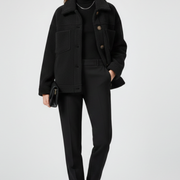 Women’s Fleece Jacket with Buttons and Generous Pockets
