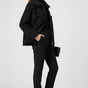 Women’s Fleece Jacket with Buttons and Generous Pockets