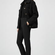 Women’s Fleece Jacket with Buttons and Generous Pockets