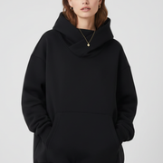 Women’s Hoodie with High Neck and Wide Hood