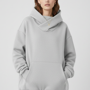 Women’s Hoodie with High Neck and Wide Hood