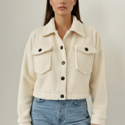 Women’s Jacket with Button Closure and Chest Pockets