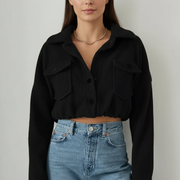 Women’s Jacket with Button Closure and Chest Pockets