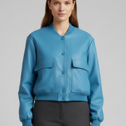 Women’s Jacket with Button Closure and Pockets