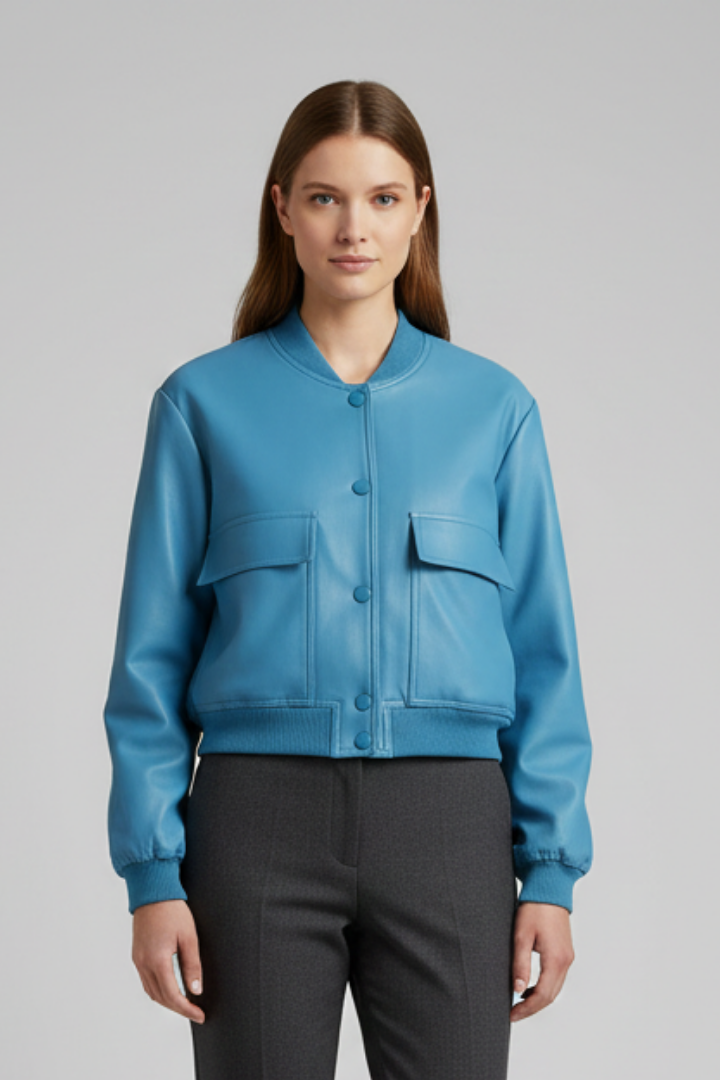 Women’s Jacket with Button Closure and Pockets