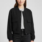 Women’s Jacket with Button Closure and Pockets