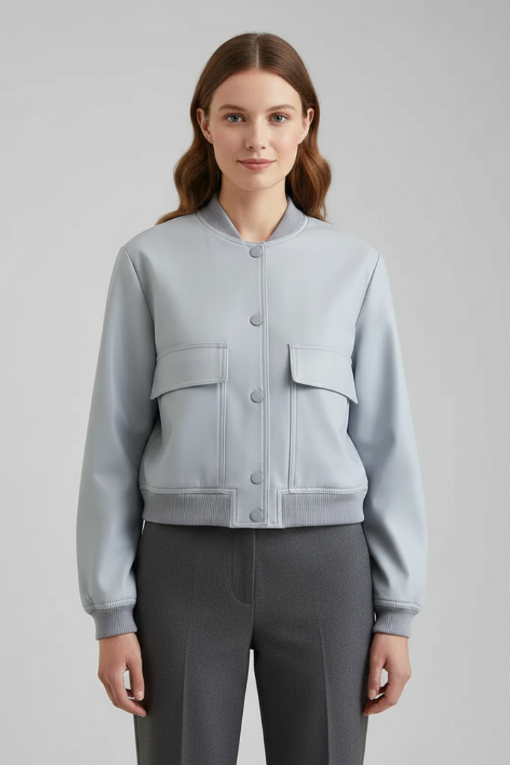 Women’s Jacket with Button Closure and Pockets