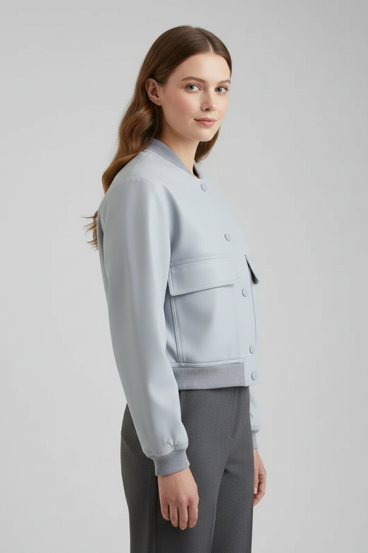 Women’s Jacket with Button Closure and Pockets