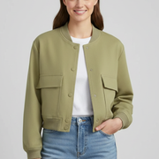 Women’s Jacket with Button Closure and Pockets