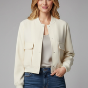 Women’s Jacket with Button Closure and Pockets