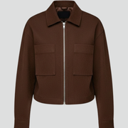 Women’s Jacket with Button Closure and Turned Collar