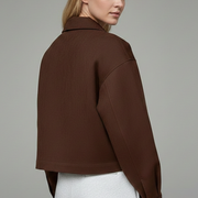 Women’s Jacket with Button Closure and Turned Collar