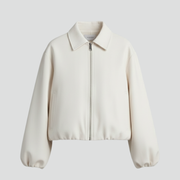 Women’s Jacket with Collar and Elasticated Hem